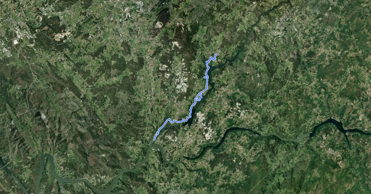 Маршрут Via Panorâmica do Tâmega на спутниковом снимке