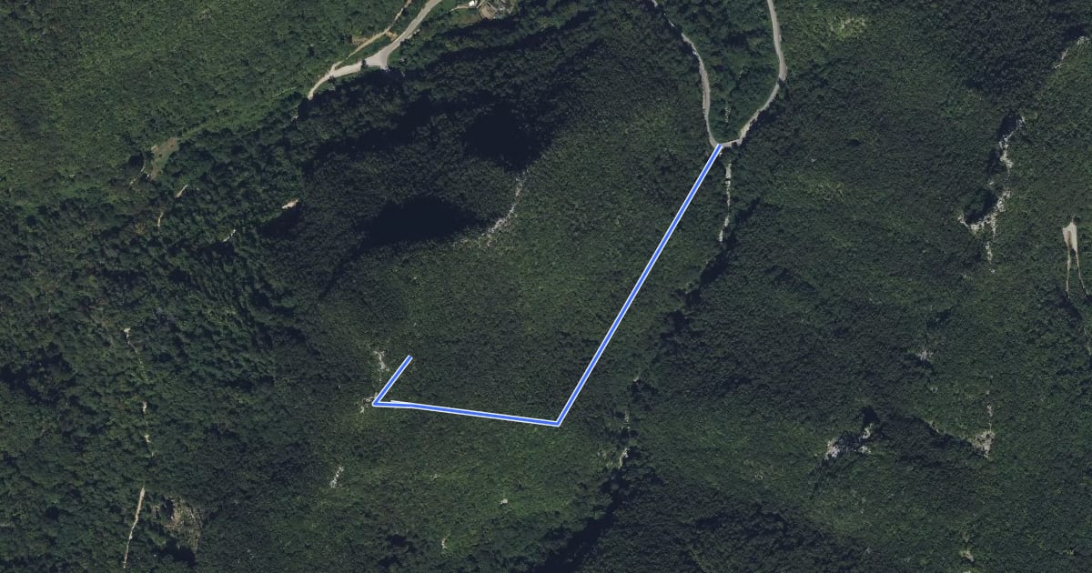 Маршрут Via per il Monte Elice на спутниковом снимке