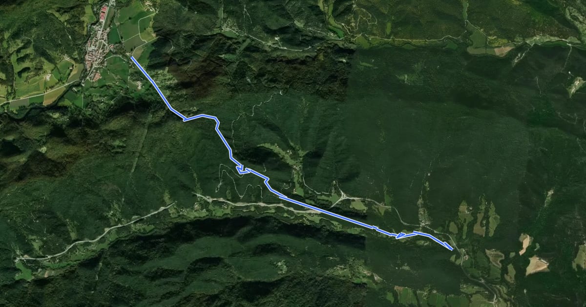 Маршрут Via Romana del Capsacosta des del Pas dels Traginets на спутниковом снимке