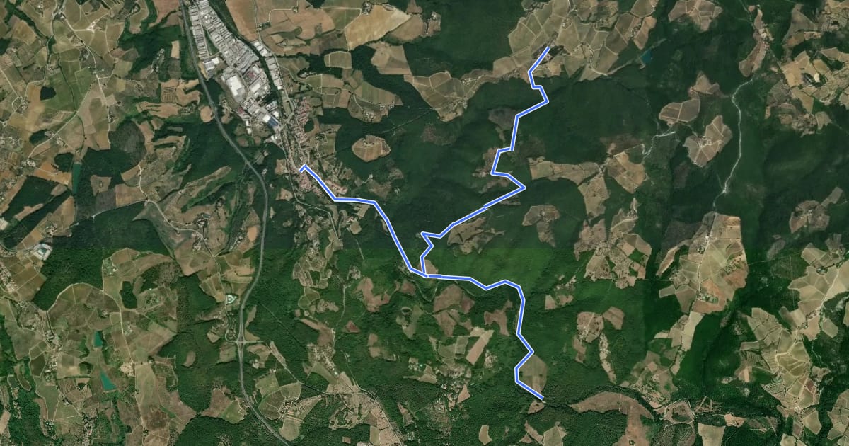 Маршрут Via Romea Sanese - Variante tappa 2 - Verso Sambuca in Val di Pesa на спутниковом снимке