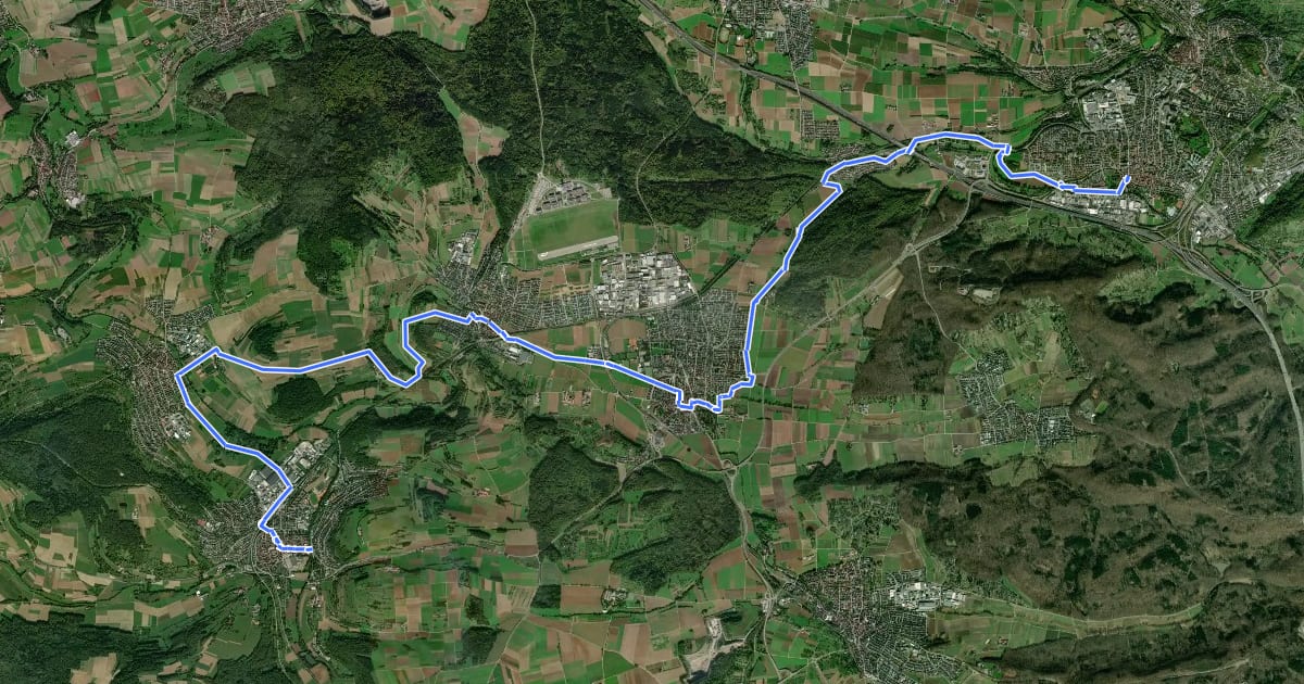 Маршрут Via Sancti Martini HW-35-12b Weil der Stadt - Leonberg на спутниковом снимке