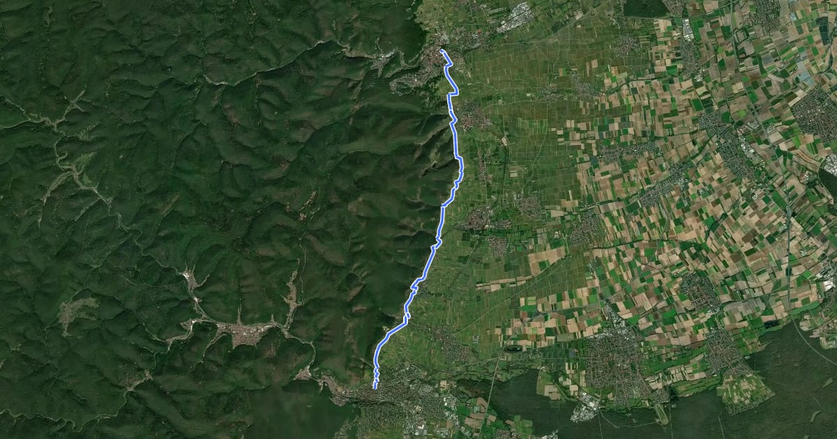 Маршрут Via Sancti Martini HW-37-03 Neustadt an der Weinstraße - Bad Dürkheim на спутниковом снимке