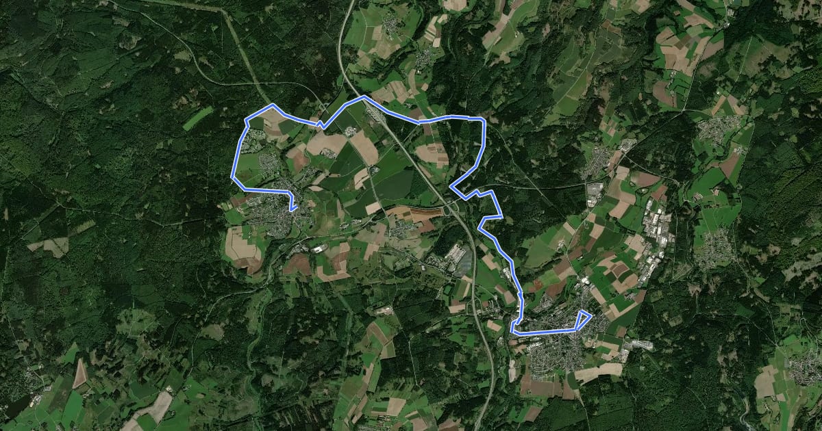 Маршрут Via Sancti Martini HW-39-13 Hermeskeil - Reinsfeld на спутниковом снимке