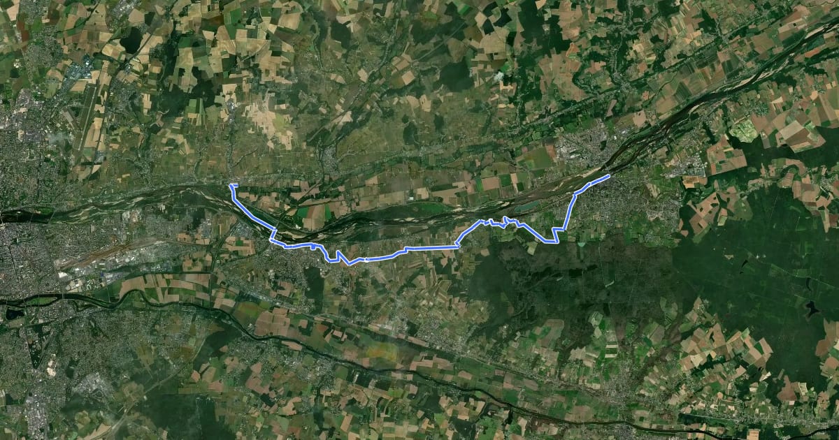 Маршрут Via Turonensis par Orléans, Amboise - Vouvray на спутниковом снимке