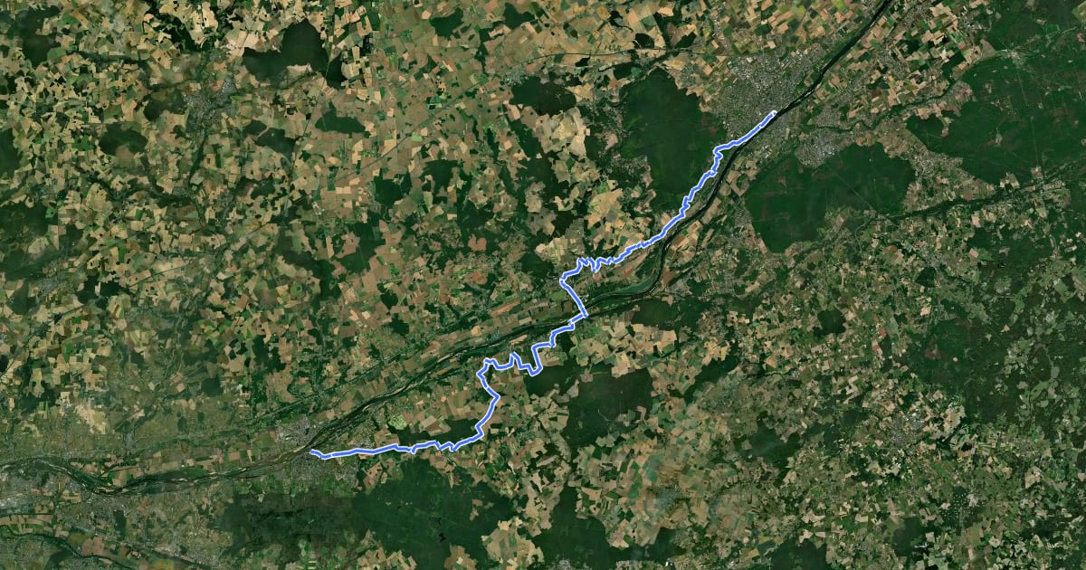 Маршрут Via Turonensis par Orléans, Blois - Amboise на спутниковом снимке