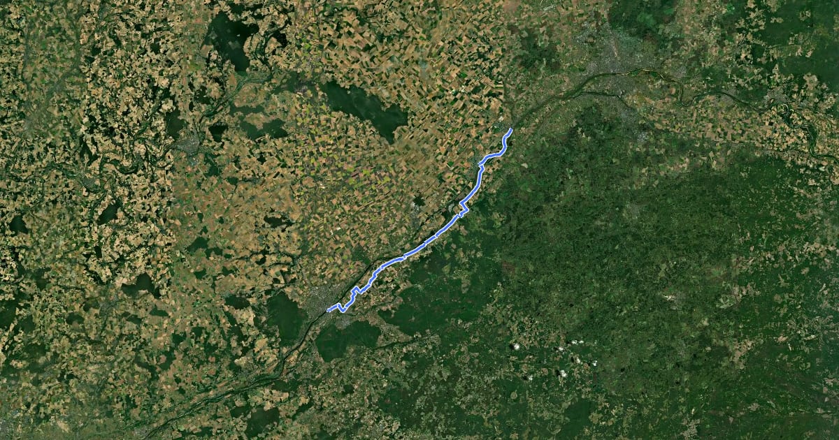 Маршрут Via Turonensis par Orléans, Meung-sur-Loire - Blois на спутниковом снимке