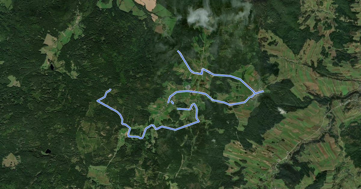 Маршрут Via Verde Hauptstrecke на спутниковом снимке