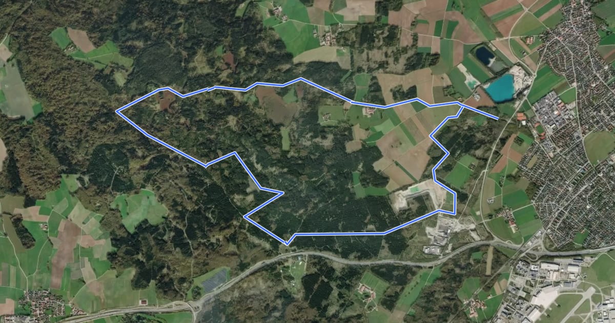 Маршрут Via Zeitreise - Blaue Route на спутниковом снимке