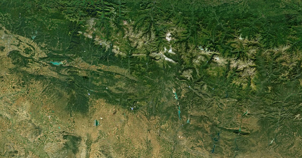 Маршрут Vias Ferratas de Huesca на спутниковом снимке
