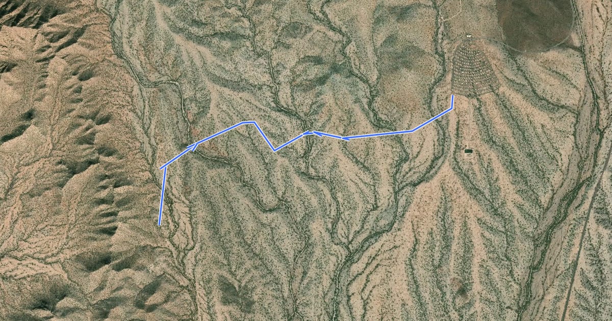 Маршрут Victoria Mine Trail на спутниковом снимке