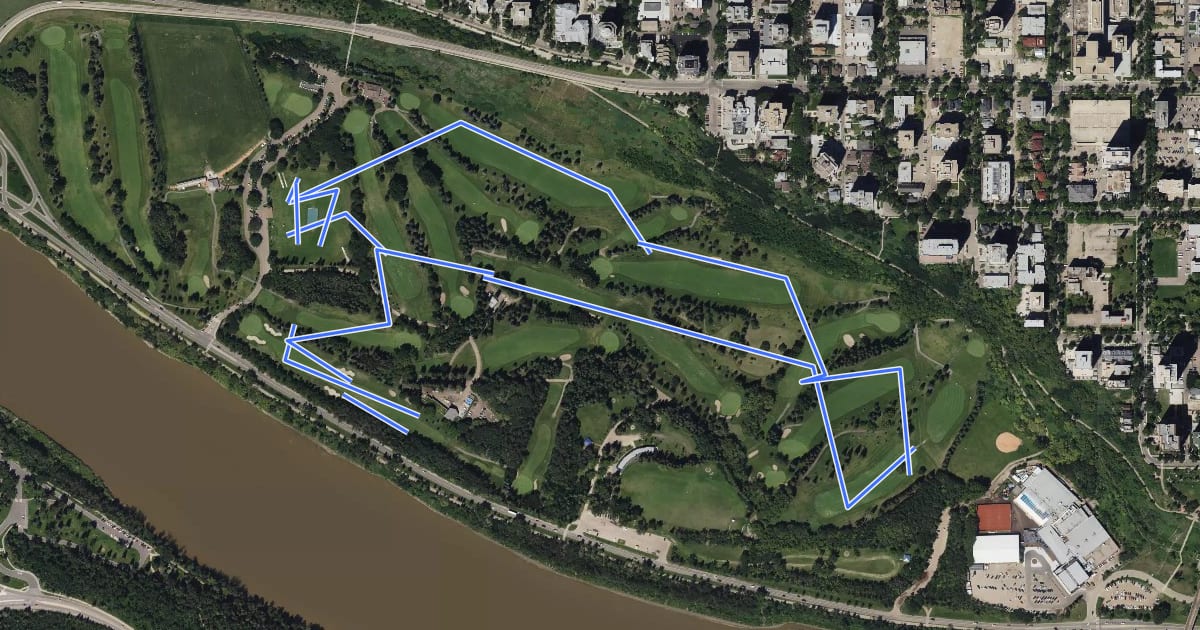 Маршрут Victoria Nordic Trail 2 - East Loop на спутниковом снимке