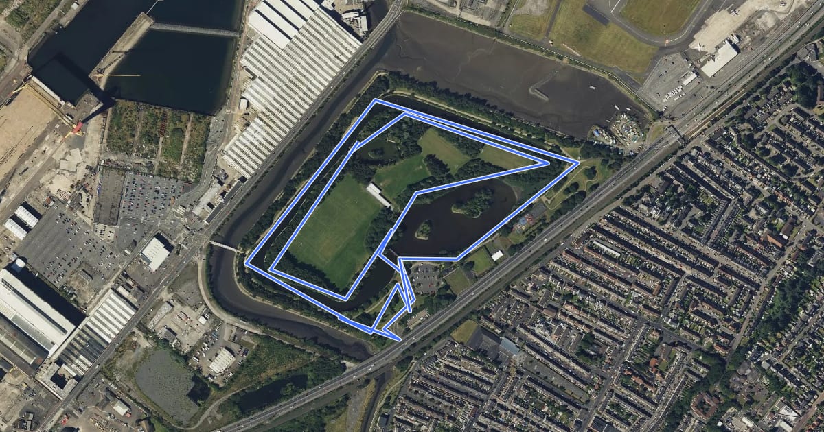 Маршрут Victoria Park на спутниковом снимке