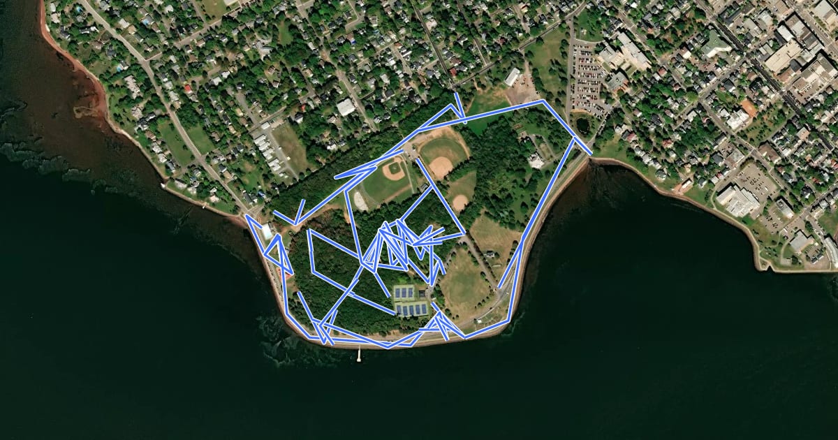Маршрут Victoria Park Trail на спутниковом снимке