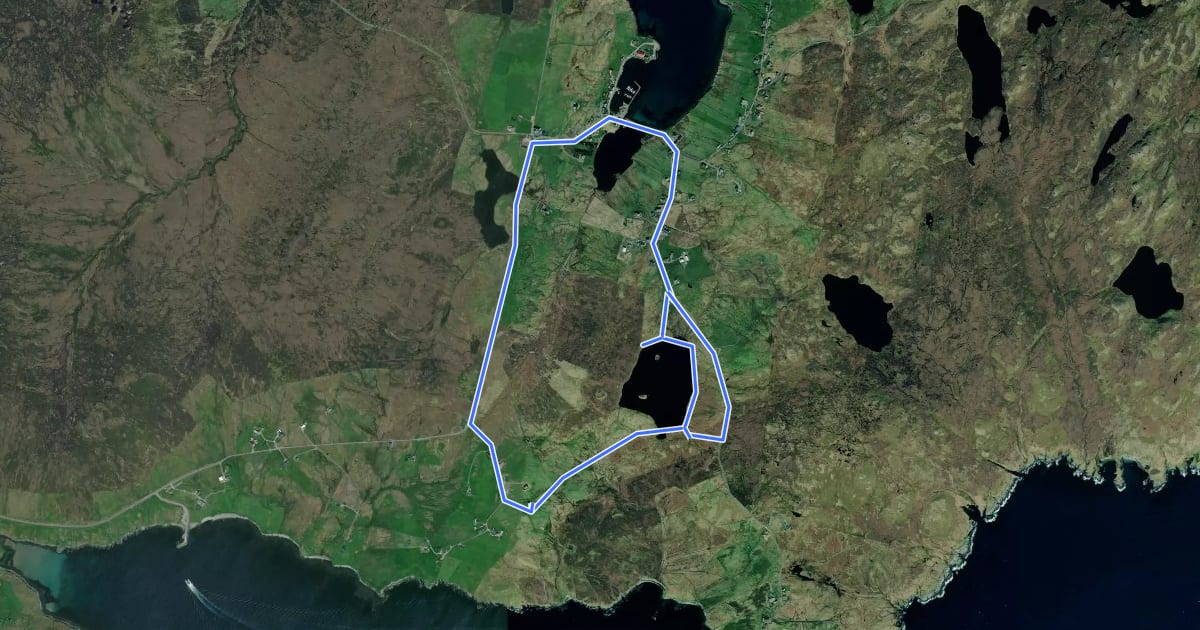 Маршрут Vidlin to Burga Water Circular на спутниковом снимке