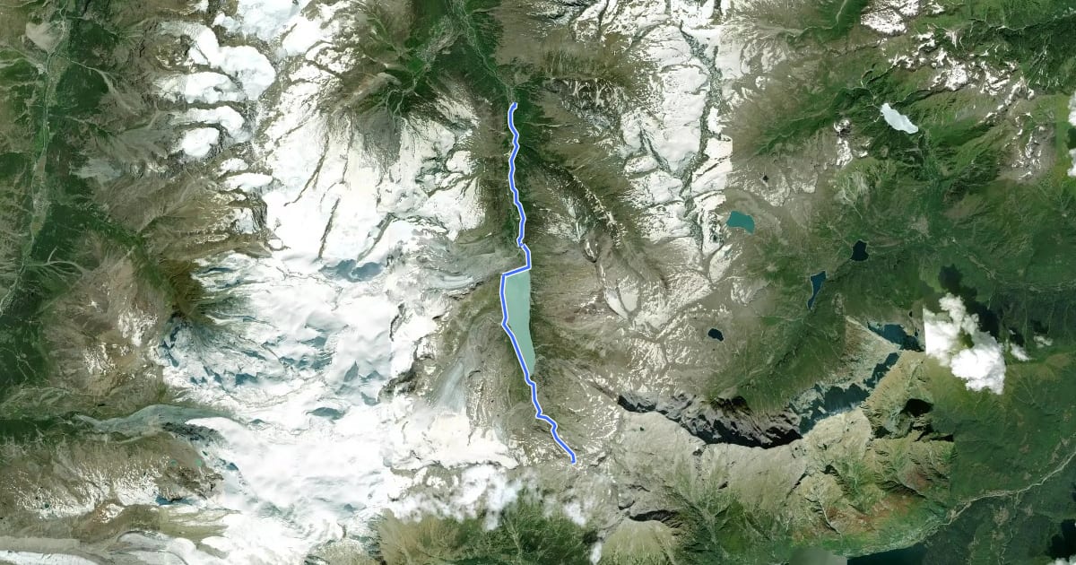 Маршрут Vie Storiche Monte Moro Saas Almagell на спутниковом снимке
