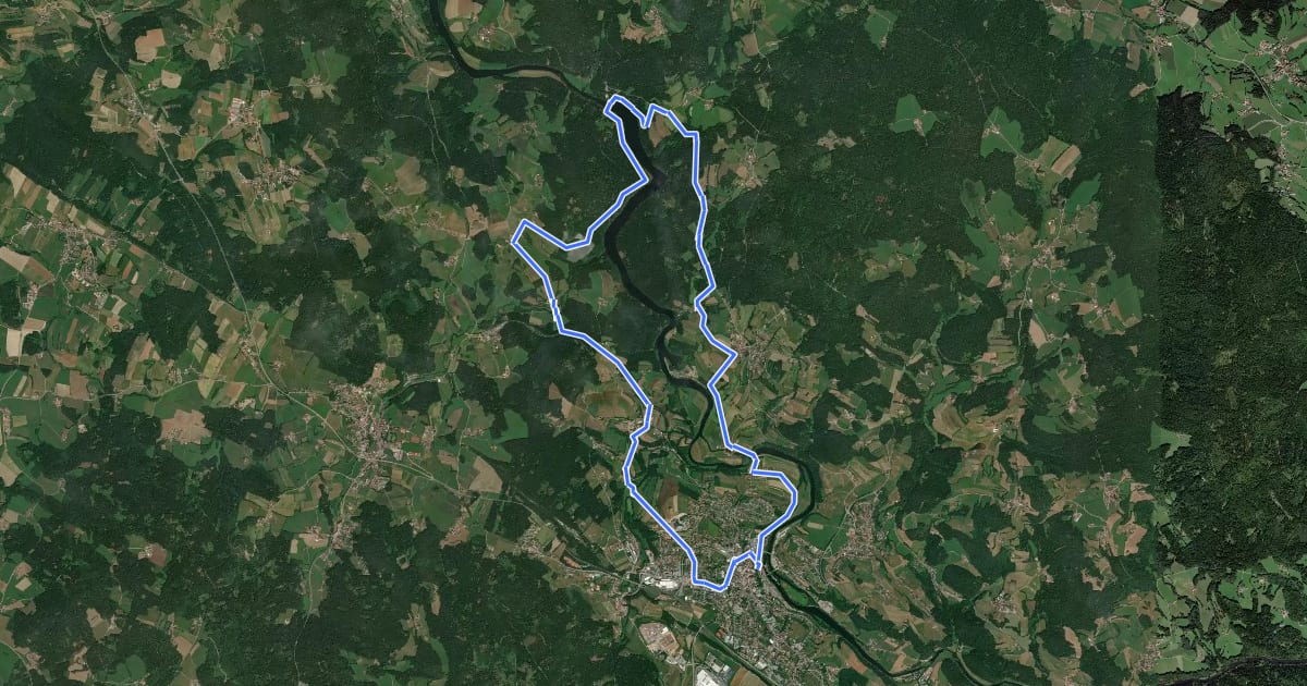 Маршрут Viechtach, Rundweg Nr. 1 на спутниковом снимке