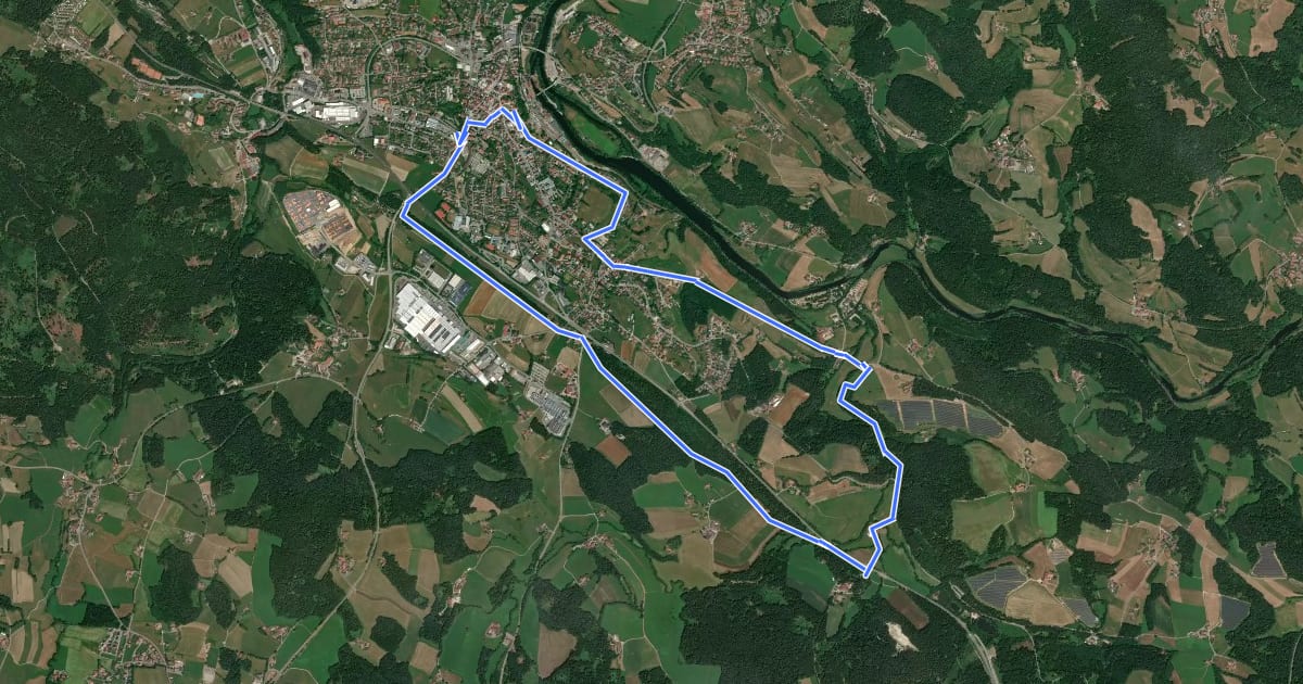 Маршрут Viechtach, Rundweg Nr. 5 на спутниковом снимке