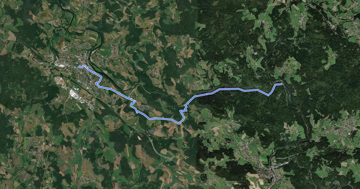 Маршрут Viechtach, Zielwanderweg 3 nach Gumpenried на спутниковом снимке