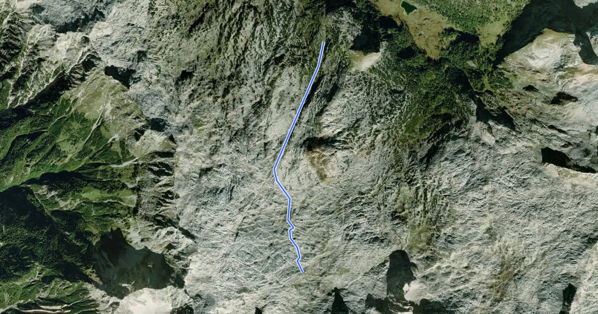 Маршрут Viehkogeltal на спутниковом снимке