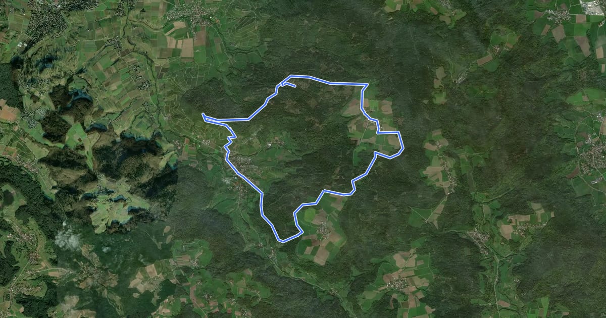 Маршрут Viehweiden und viel Natur на спутниковом снимке
