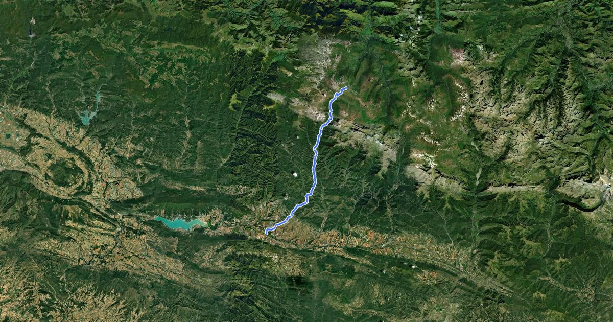 Маршрут Viejo Camino de Santiago por el Valle de Hecho - Calzada del Summo Pyreneo на спутниковом снимке