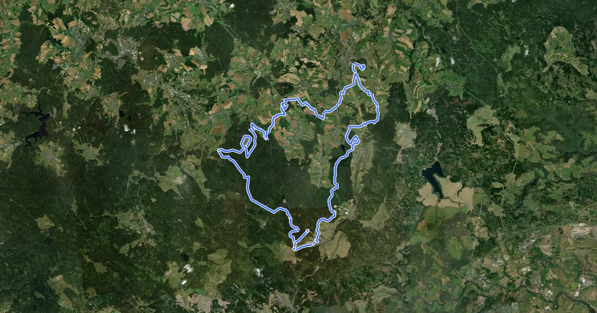 Маршрут Vier Hübel Tour на спутниковом снимке