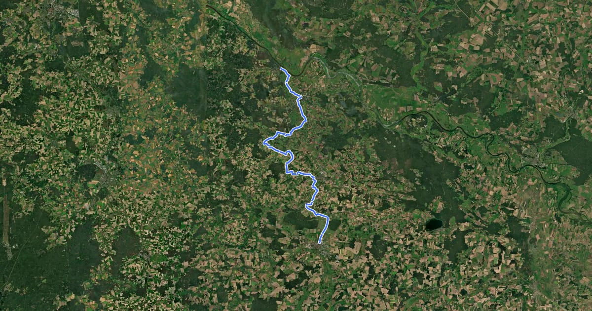 Маршрут Vier-Länder-Grenzradweg на спутниковом снимке