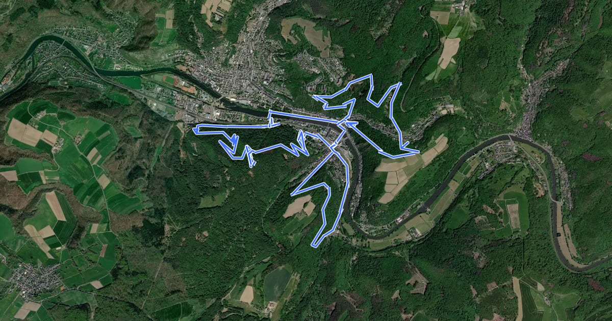 Маршрут Vier-Türme-Tour [Bad Ems] на спутниковом снимке
