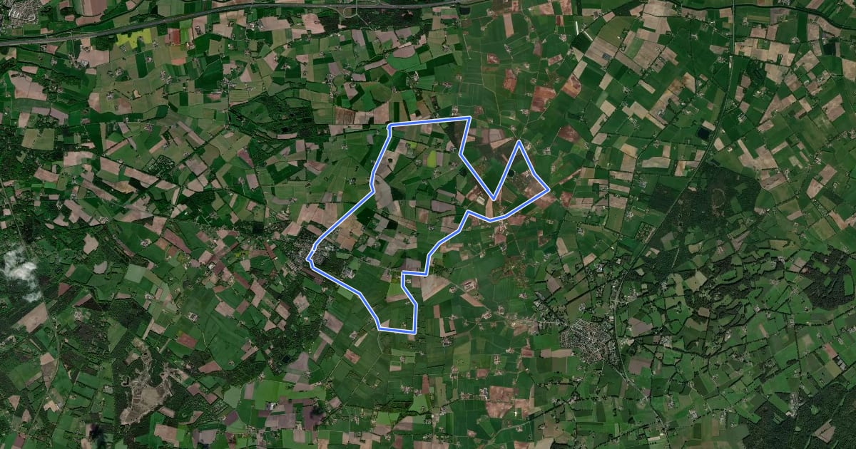 Маршрут Vierbekenroute Schoolt на спутниковом снимке