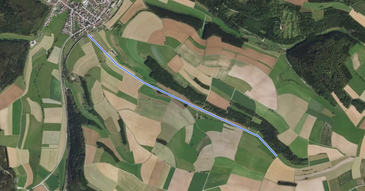 Маршрут Viertelweg - Oberer Viertelweg на спутниковом снимке