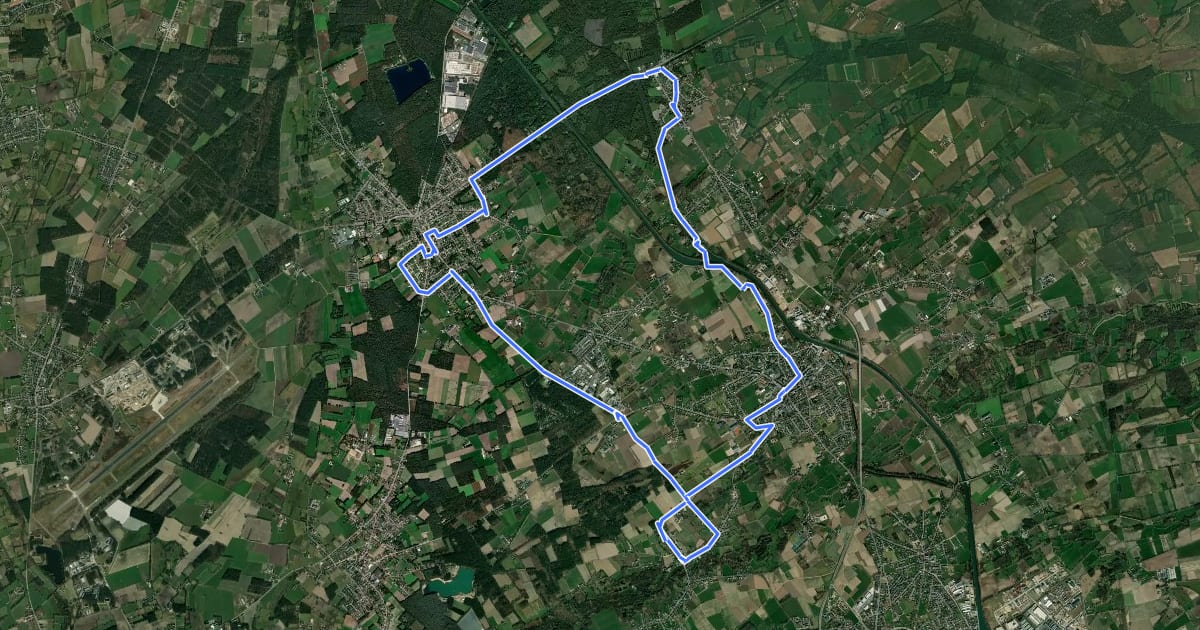 Маршрут Viertorenroute на спутниковом снимке