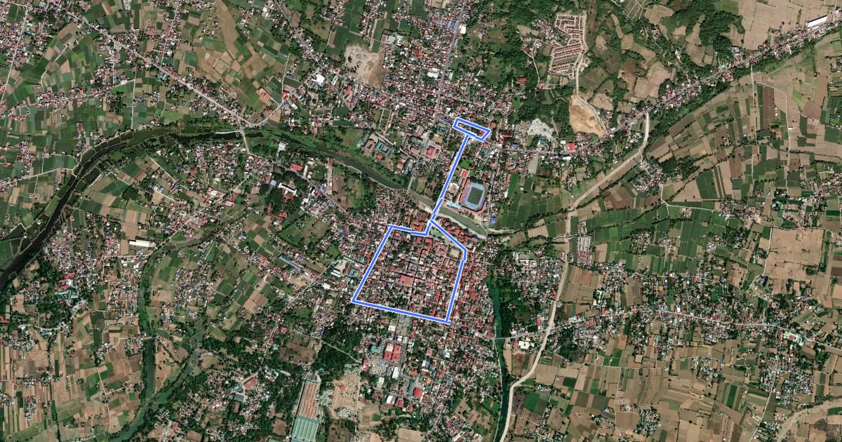 Маршрут Vigan City Calesa Route на спутниковом снимке