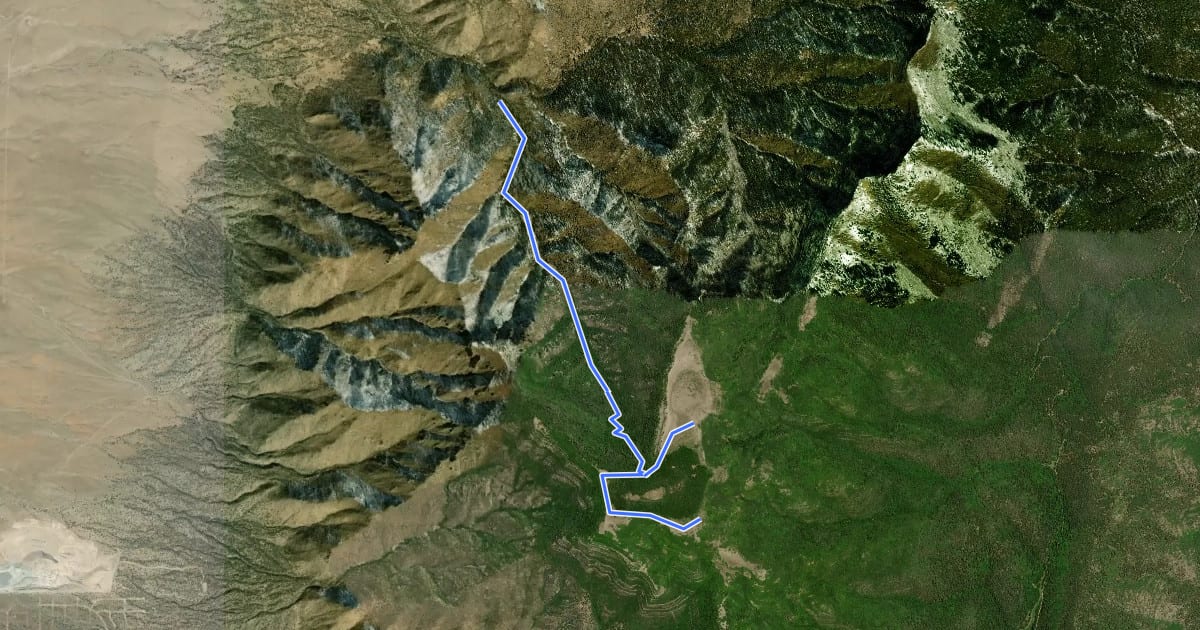 Маршрут Vigil Trail на спутниковом снимке