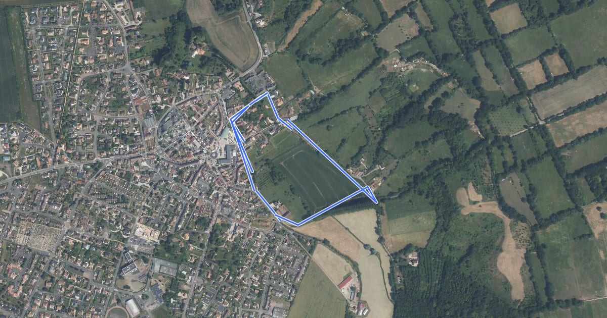 Маршрут Vignes et Moulins на спутниковом снимке