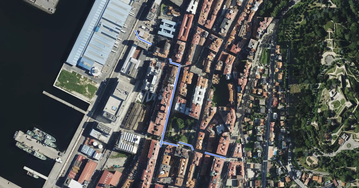 Маршрут Vigo Vertical на спутниковом снимке