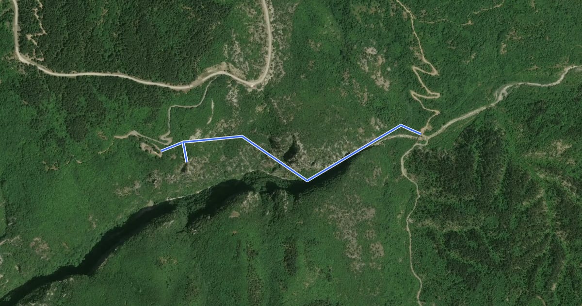 Маршрут Vikaki Gorge Trail на спутниковом снимке