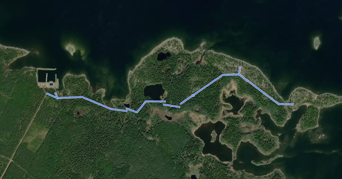 Маршрут Vikarskat Hiking Trail на спутниковом снимке
