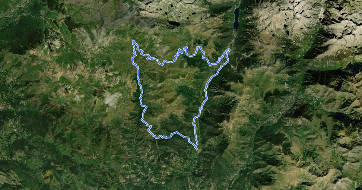Маршрут Vilaller-Coll de Salines-Fonchanina-Castanesa-Vilaller на спутниковом снимке