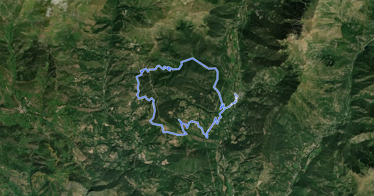 Маршрут Vilaller-Montanuy-Coll de la Forca-Vilaller на спутниковом снимке