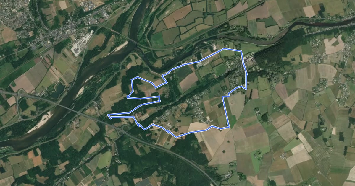 Маршрут Villandry Sentier découverte на спутниковом снимке
