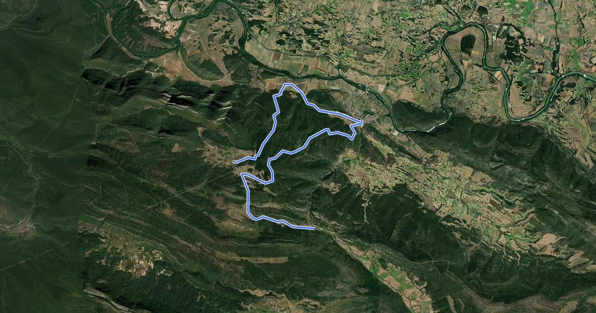 Маршрут Villanueva de los Montes на спутниковом снимке