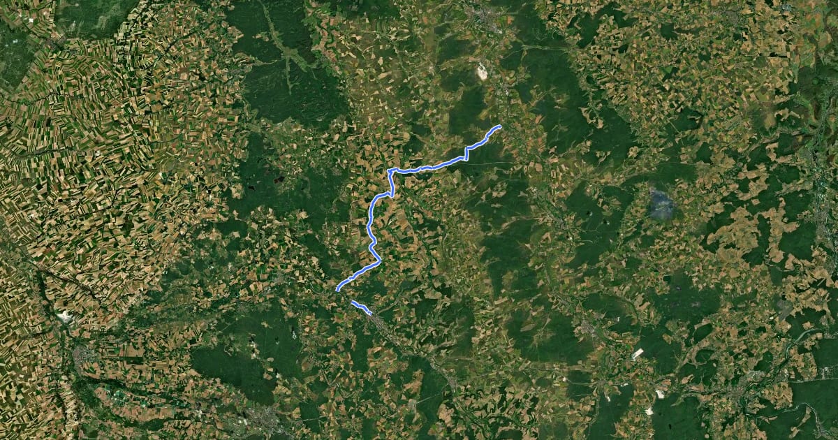 Маршрут Villers-sur-Meuse - Bussy-la-Côte на спутниковом снимке