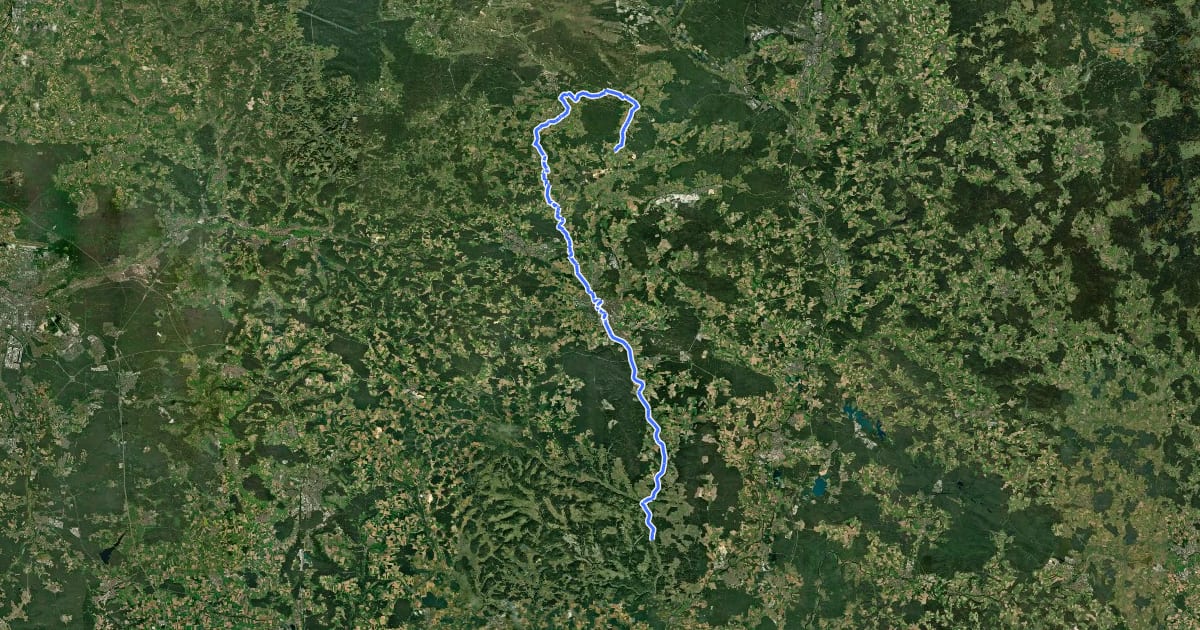 Маршрут Vilstalradweg на спутниковом снимке