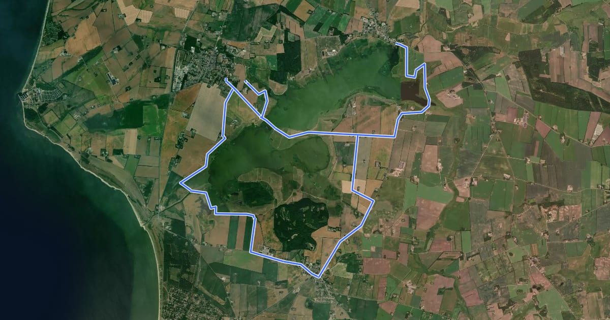 Маршрут Vilsted Sø Cykelsti на спутниковом снимке