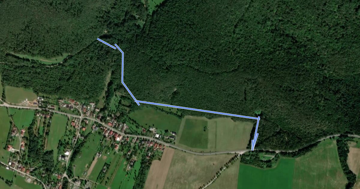 Маршрут Vinišky на спутниковом снимке
