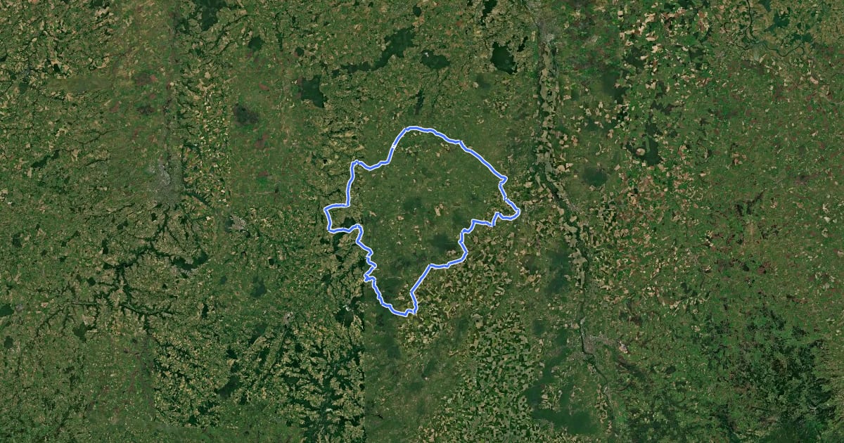 Маршрут Virée Sportive entre Vallées et Bocage на спутниковом снимке