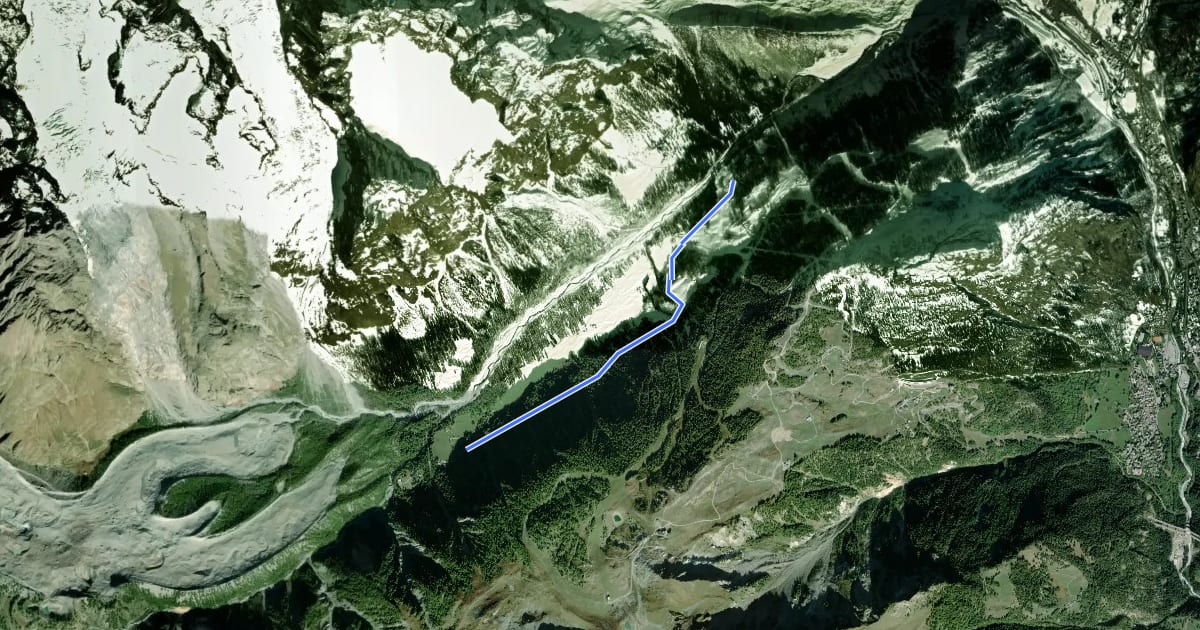 Маршрут Visaille Dzergnes Zerotta на спутниковом снимке