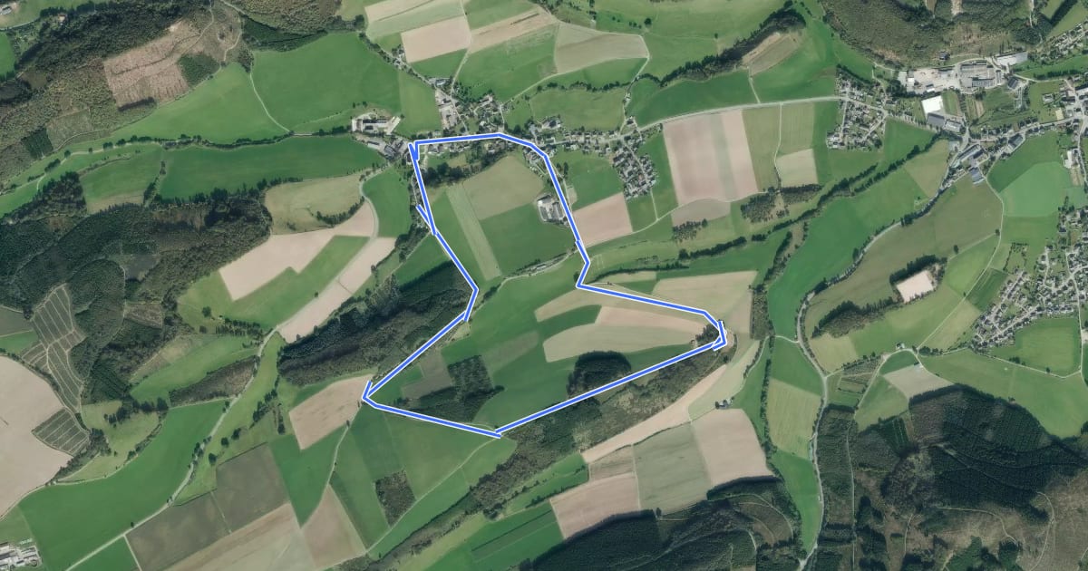Маршрут Visbeck Rundweg V2 на спутниковом снимке