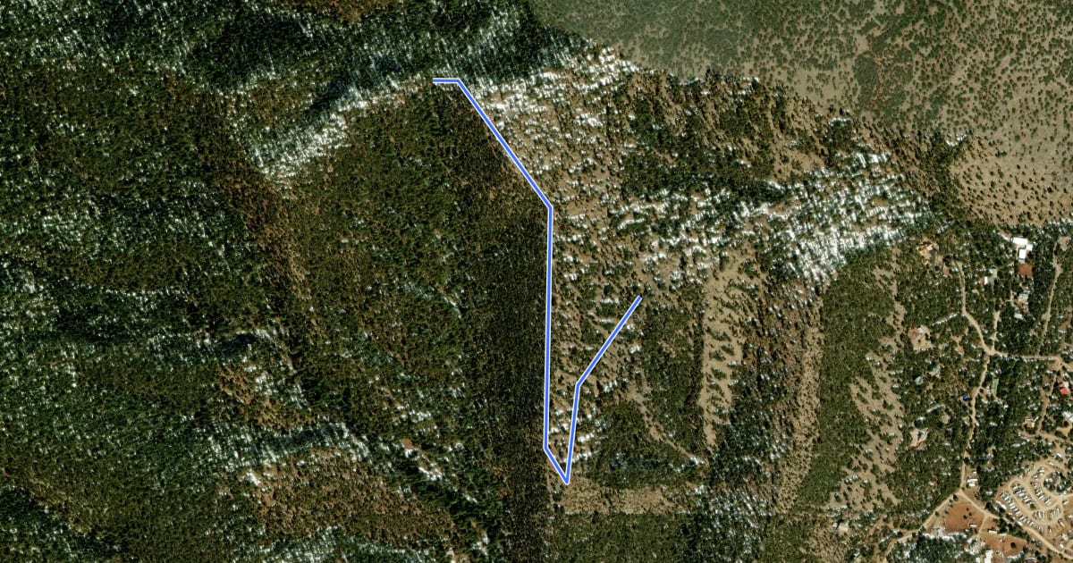 Маршрут Vista Trail на спутниковом снимке