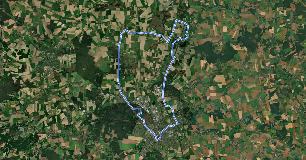 Маршрут Vitalheidetour Nord на спутниковом снимке